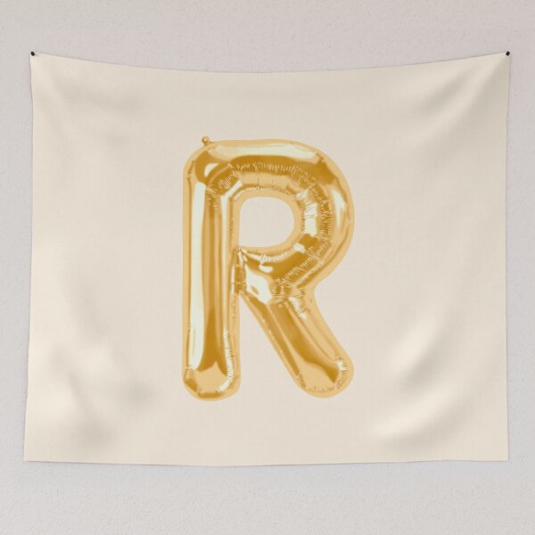 Item preview, gold foil “R” balloon designed and sold by holla-.