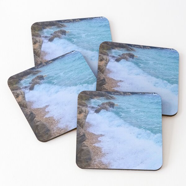 Item preview, Blue Ocean Waves Against The Rocks designed and sold by DesignMore21.