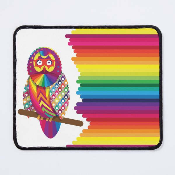 Item preview, Rainbow Owl designed and sold by Pink Pineapple Works.
