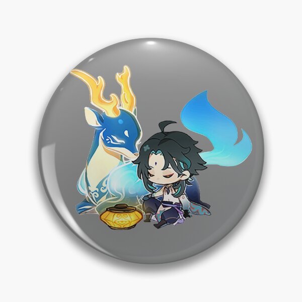 Item preview, Genshin Impact - Chibi Xiao in a Lantern Rite Event With Divine Deer designed and sold by Krimsy.
