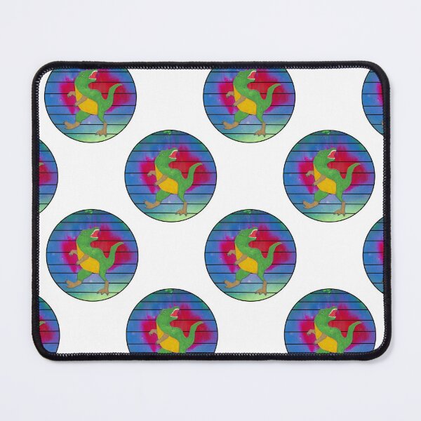 Item preview, T Rex in Abstract Colored Circle with Lines Patterned on White Background designed and sold by AliCatOriginals.
