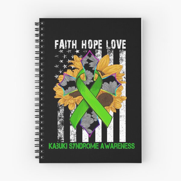 Item preview, Sunflower Faith Hope Love Cross and Flag Kabuki Syndrome Awareness designed and sold by largellie.