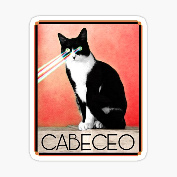 Cabeceo with Laser Cat Eyes Tango Poster Sticker