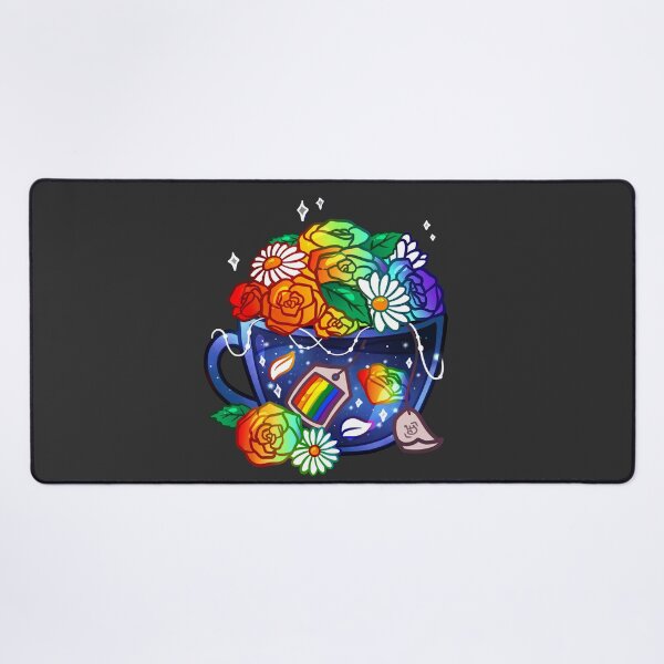 Pride Flag Teacup - Rainbow/LGBT+ Desk Mat