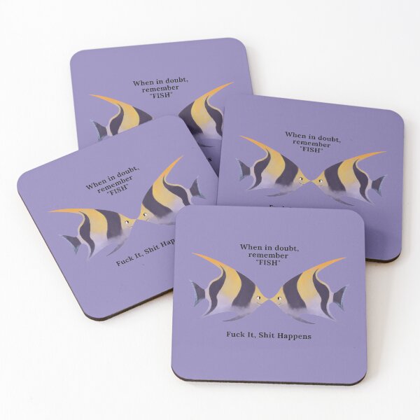 Item preview, When in Doubt, Remember FISH – Funny Motivational Quote designed and sold by DonneeCreations.