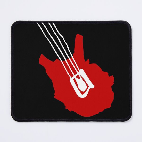 Item preview, Red Electric Bass Guitar with White Strings designed and sold by JoBella-Designs.