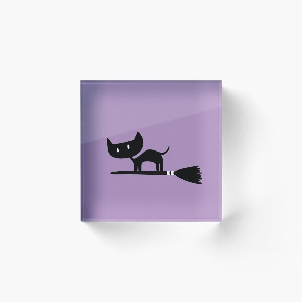 Item preview, Gato negro en escoba designed and sold by emDesign123.