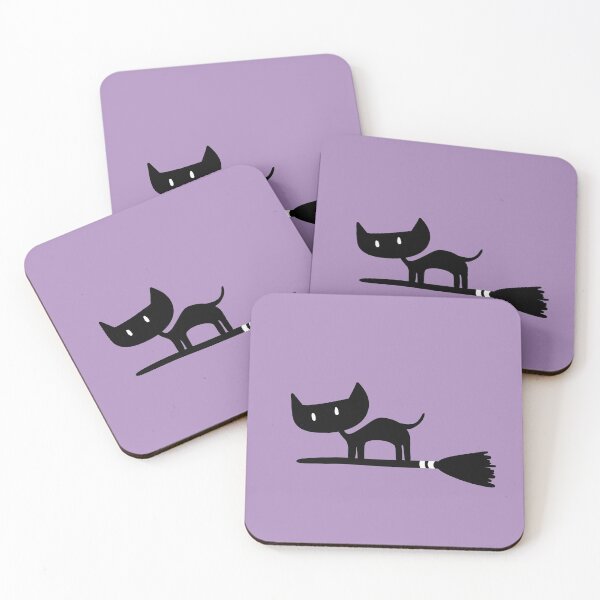 Item preview, Black Cat on Broomstick designed and sold by emDesign123.
