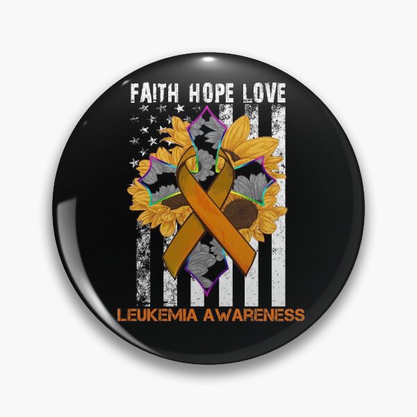 Item preview, Sunflower Faith Hope Love Cross and Flag Leukemia Awareness designed and sold by largellie.