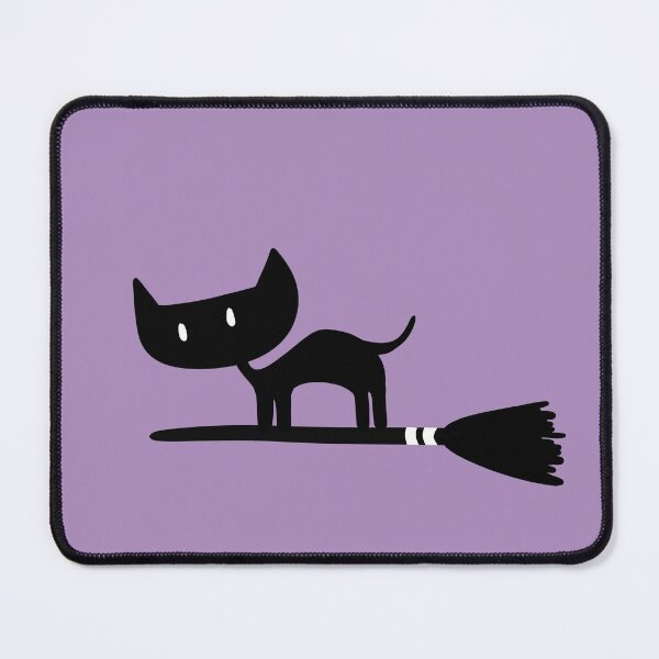 Item preview, Black Cat on Broomstick designed and sold by emDesign123.