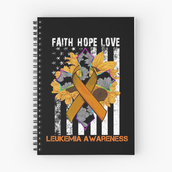 Item preview, Sunflower Faith Hope Love Cross and Flag Leukemia Awareness designed and sold by largellie.