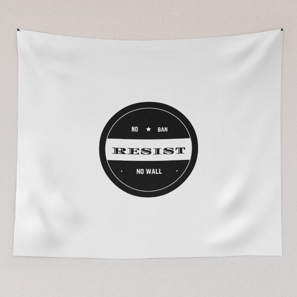 Item preview, Resist No Ban No Wall Emblem designed and sold by MySmugMugs.