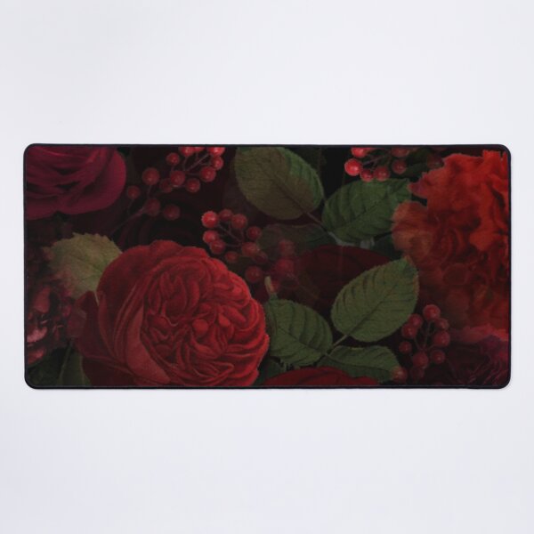 Item preview, Vintage And Shabby-Chic Roses In Red And Black Midnight Botanical Rose Garden Florals designed and sold by IZiets.