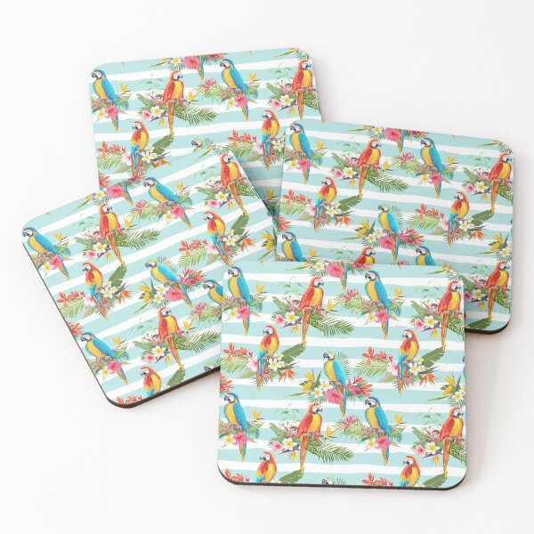 Item preview, Hawaiian Tropical Summer Paradise Floral Birds Parrots designed and sold by Ross-Sergey.