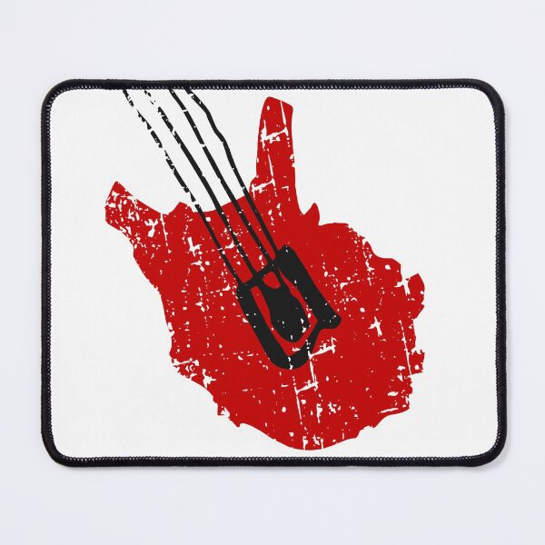 Item preview, Distressed Red Electric Bass Guitar designed and sold by JoBella-Designs.