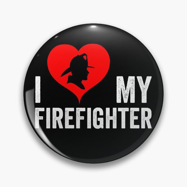 Item preview, I Love My Firefighter I Red Heart My Fireman Firewoman designed and sold by HorizonDesignz.