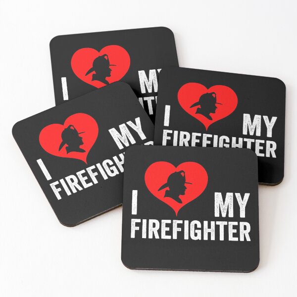 Item preview, I Love My Firefighter I Red Heart My Fireman Firewoman designed and sold by HorizonDesignz.
