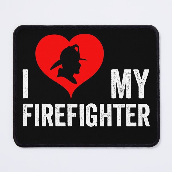 Item preview, I Love My Firefighter I Red Heart My Fireman Firewoman designed and sold by HorizonDesignz.