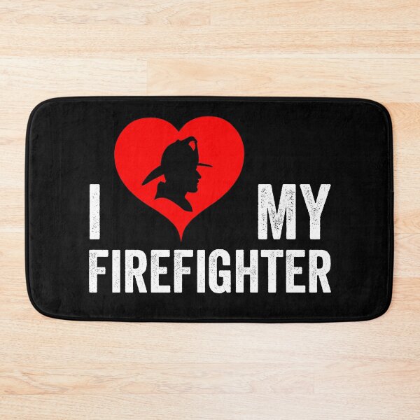Item preview, I Love My Firefighter I Red Heart My Fireman Firewoman designed and sold by HorizonDesignz.