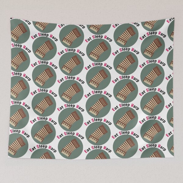 Item preview, Funny Harp, Harp Heartbeat , Harp Player , Eat Sleep Harp designed and sold by so01.
