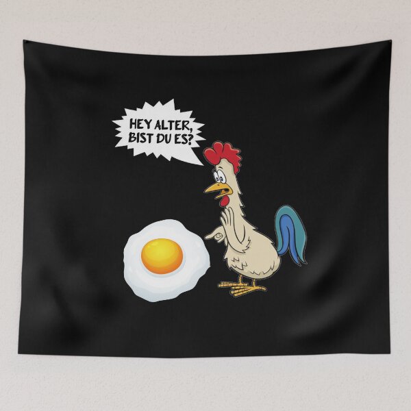 Item preview, Funny chicken with fried egg, sarcasm, chickens designed and sold by ThommyBLN.