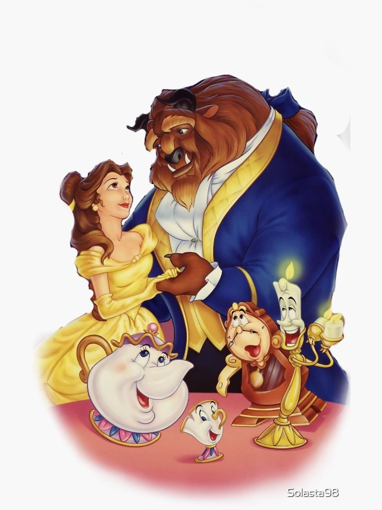 Beauty and the beast Sticker for Sale by Solasta98