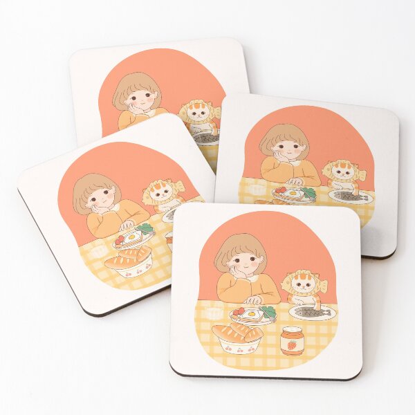 Item preview, morning breakfast with cat designed and sold by dorisnoemi.