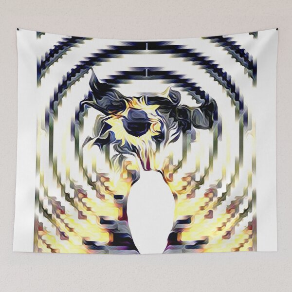 Item preview, Sunflower with vase - photo edit black-white-yellow designed and sold by kikidu21.