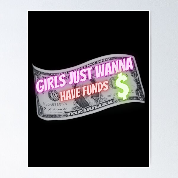 Girls Just Wanna Have Sun Poster  Funny Quote Wall Art for Girls Room –  Postermod