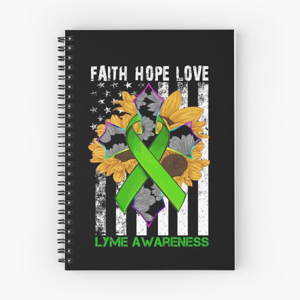 Item preview, Sunflower Faith Hope Love Cross and Flag Lyme Awareness designed and sold by largellie.