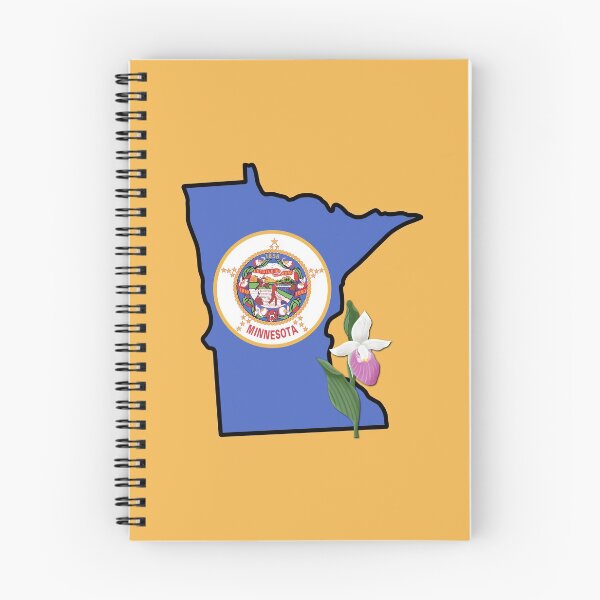 Item preview, State of Minnesota Flag with State Flower Showy Lady’s Slipper (yellow) designed and sold by Gsallicat.