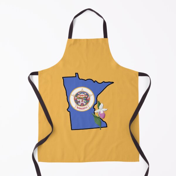 Item preview, State of Minnesota Flag with State Flower Showy Lady’s Slipper (yellow) designed and sold by Gsallicat.