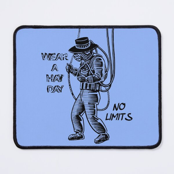 Item preview, Wear A Hat Day - No limits (diver) black designed and sold by SolidEarthArt.