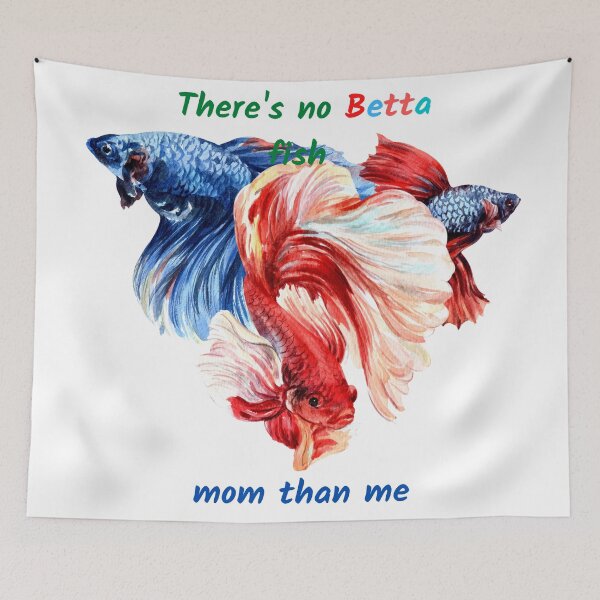Item preview, There's no betta fish mom than me - Betta fish trio designed and sold by YuneDesigns.