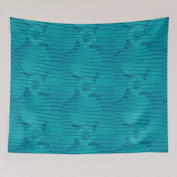 Item preview, Close up of Old Fan Green Blue Gradient designed and sold by AliCatOriginals.