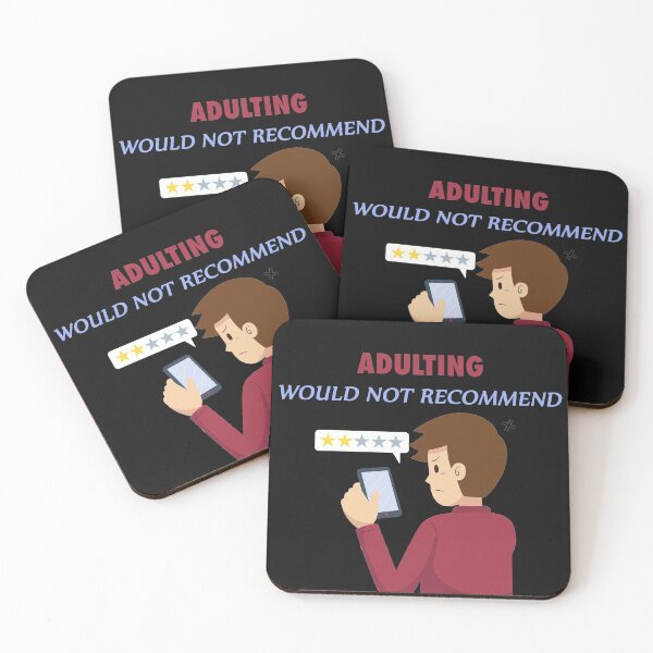 Item preview, Adulting would not recommend  designed and sold by Giovanni's  Brown Quotes.