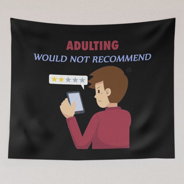 Item preview, Adulting would not recommend  designed and sold by Giovanni's  Brown Quotes.