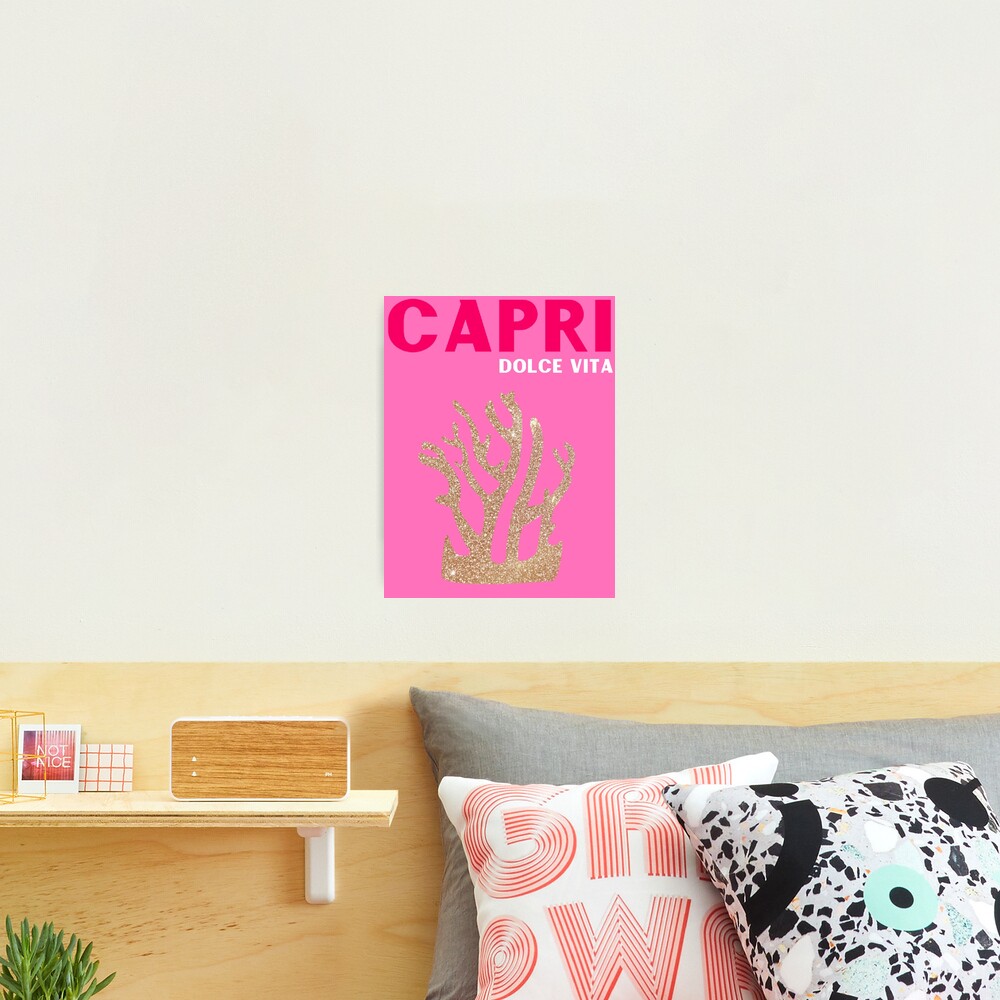 CAPRI - pink and gold Photographic Print