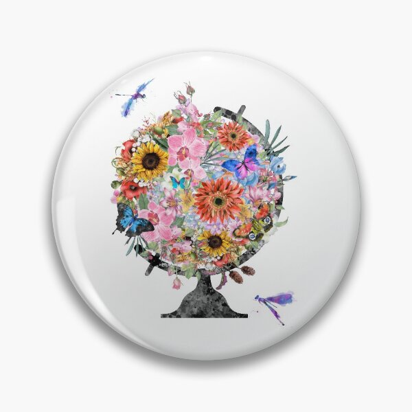 Item preview, Floral Globe designed and sold by Rosaliartbook.