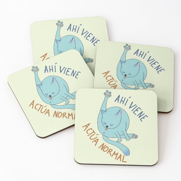 Item preview, Blue cat here he comes he acts normal designed and sold by karloatl.