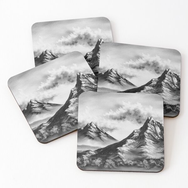 Item preview, Black and White Jagged Peaks designed and sold by gifford-pne.