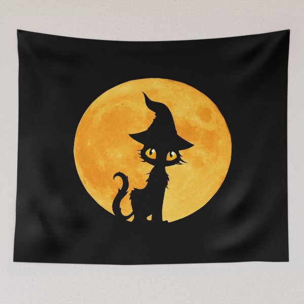 Item preview, Black Witch Cat Full Moon For Halloween Funny designed and sold by levdone.