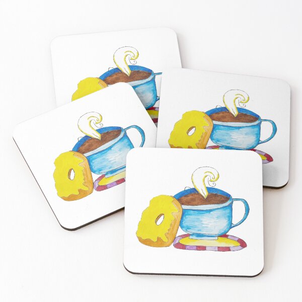 Item preview, Doughnut and a Coffee designed and sold by AliCatOriginals.
