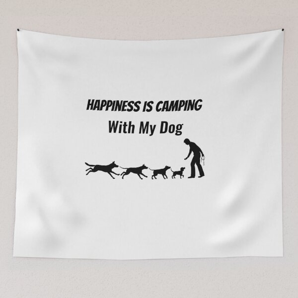 Item preview, Happiness Is Camping With My Dog designed and sold by Chanchane Store.