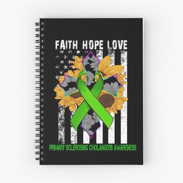 Item preview, Sunflower Faith Hope Love Cross and Flag Primary Sclerosing Cholangitis Awareness designed and sold by largellie.