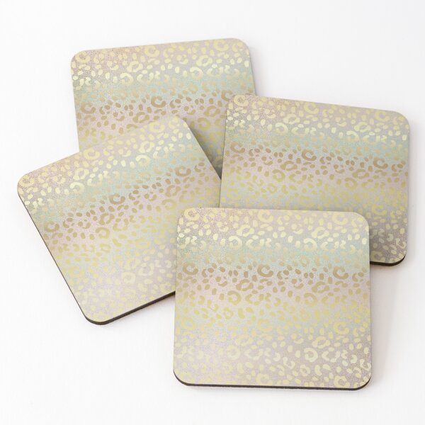 Item preview, Elegant Leopard Cheetah Skin In Metallic Gold Glitter On Rainbow Gold Gradiant  designed and sold by IZiets.