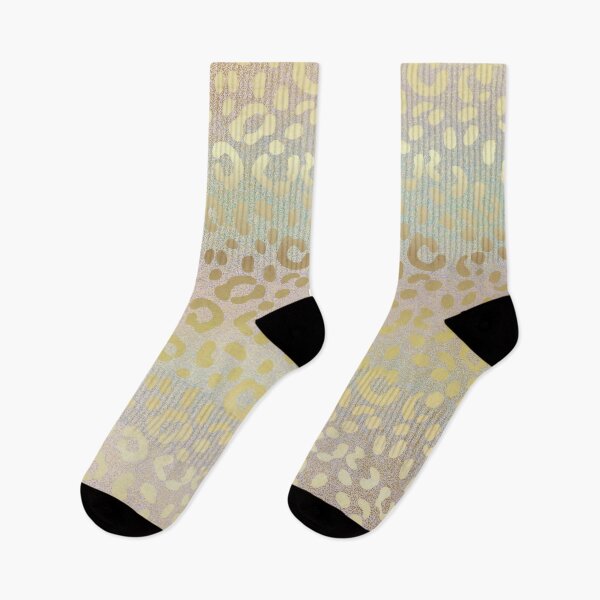 Item preview, Elegant Leopard Cheetah Skin In Metallic Gold Glitter On Rainbow Gold Gradiant  designed and sold by IZiets.