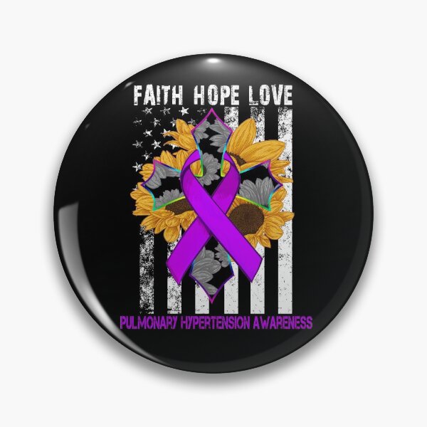 Item preview, Sunflower Faith Hope Love Cross and Flag Pulmonary Hypertension Awareness designed and sold by largellie.