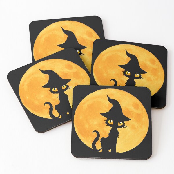 Item preview, Black Witch Cat Full Moon For Halloween Funny designed and sold by levdone.
