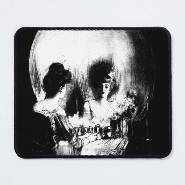 Item preview, Illusion - Skull & Beautiful Lady - All Is Vanity designed and sold by PrintFromVintage.